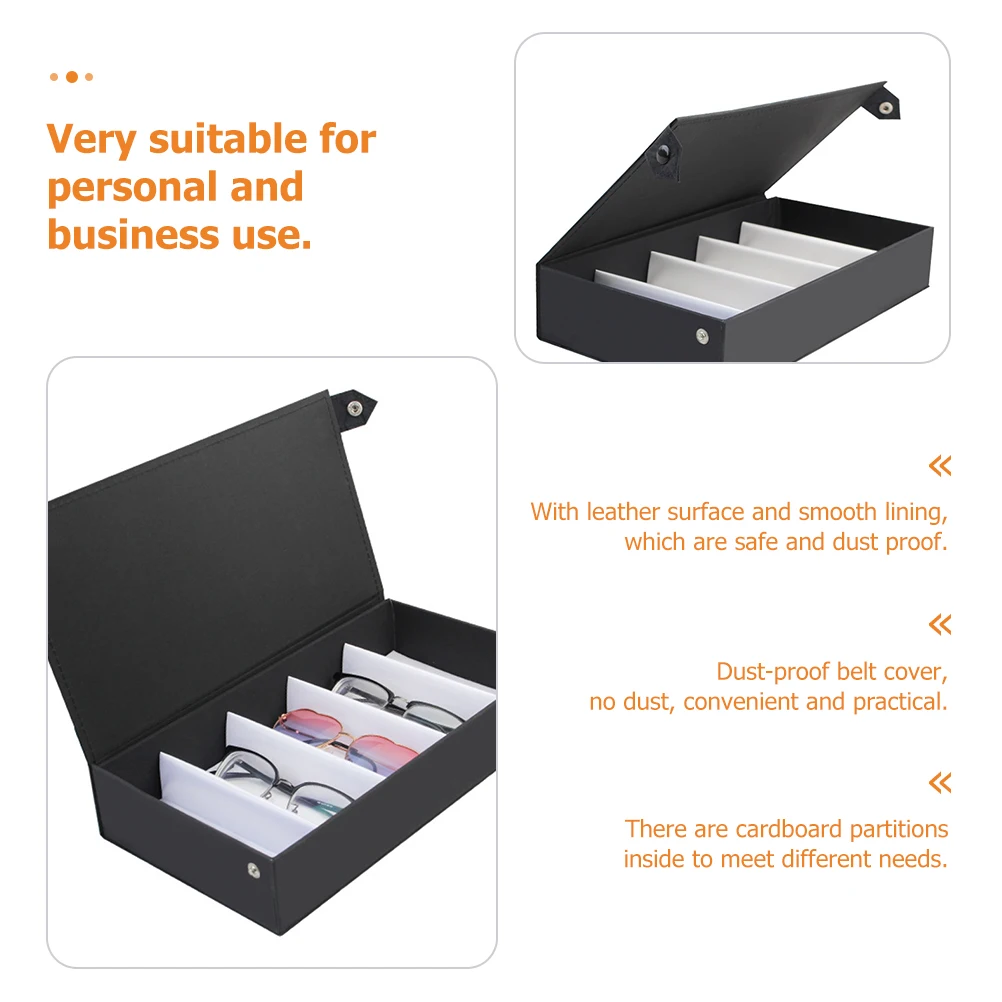 

Glasses Display Box Organizer Sunglasses Storage Case Dust-Proof Travel Eyeglasses Holder Watch Jewelry Box