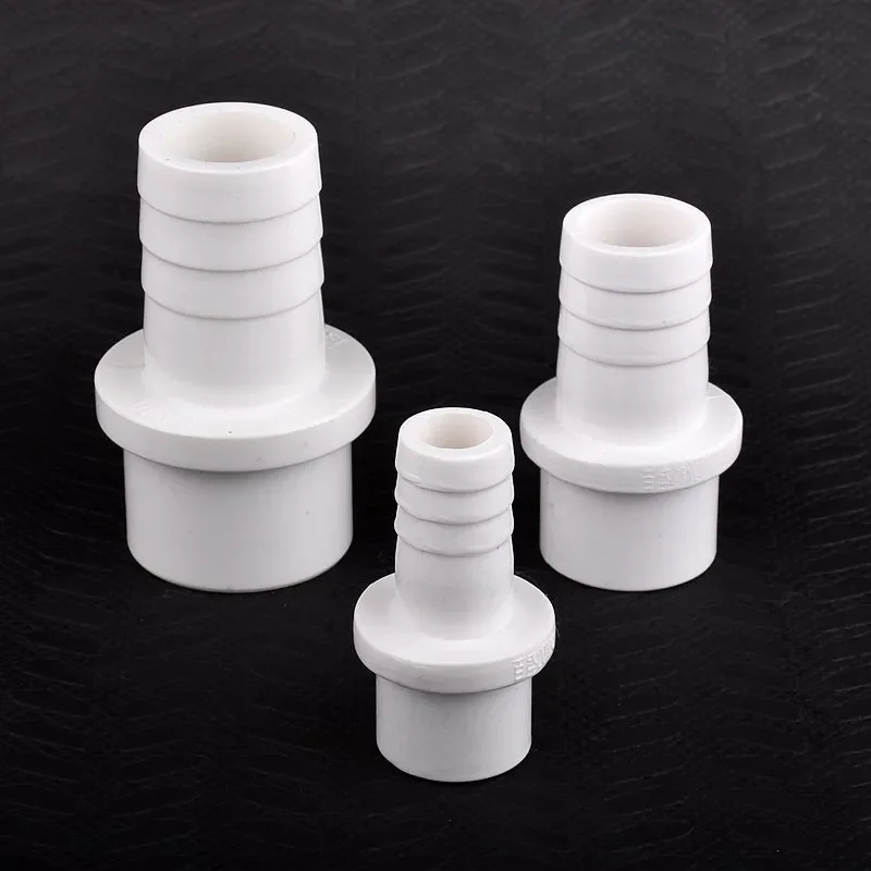 1PCS PVC Barb Connector - Plastic Barb Direct for Soft/Hard Pipe, Quick Connector Barb Hose Fitting with Socket