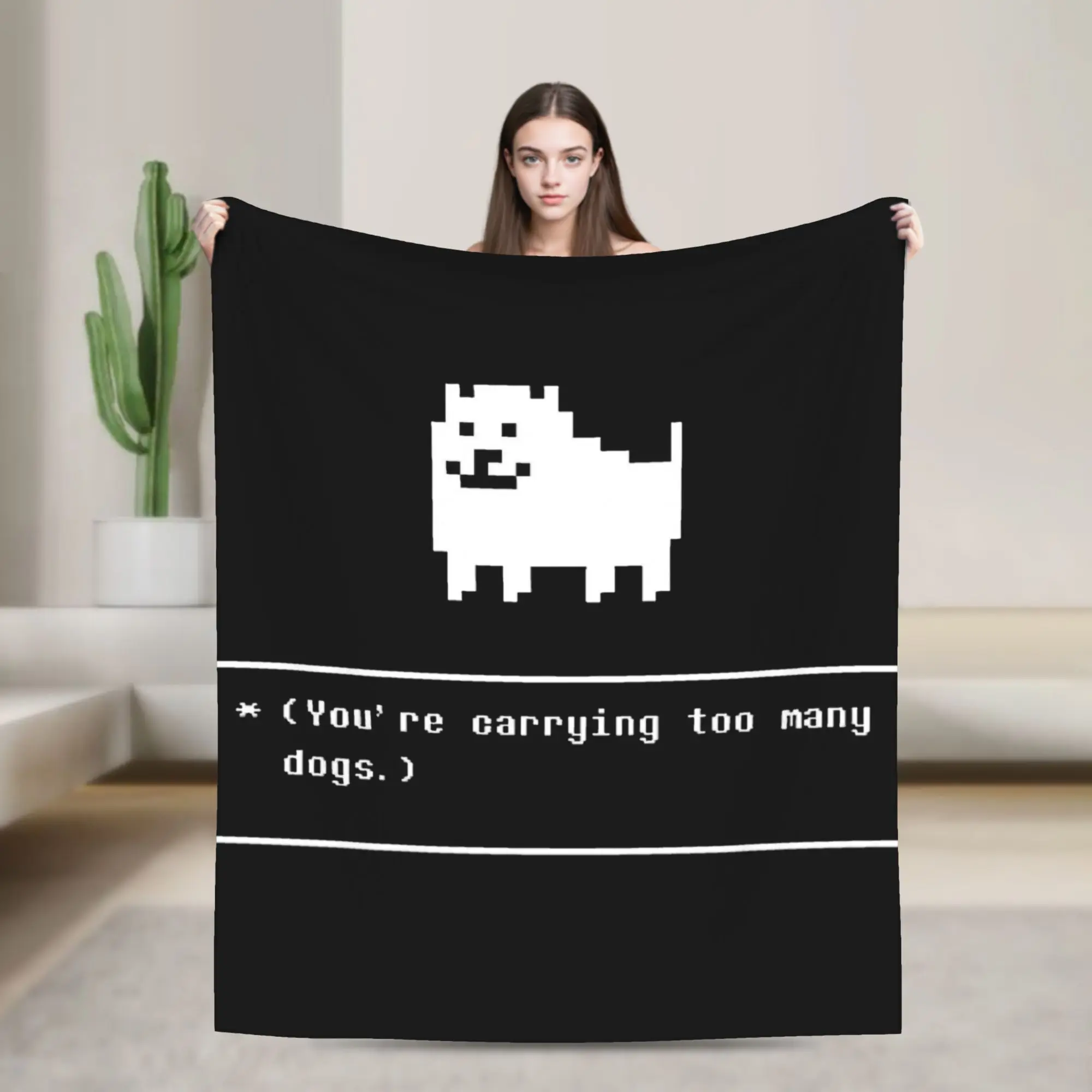 You Are Carrying Too Many Dogs Annoying Dog Velvet Throw Blankets Undertales Blankets for Bed Couch Ultra-Soft Quilt,