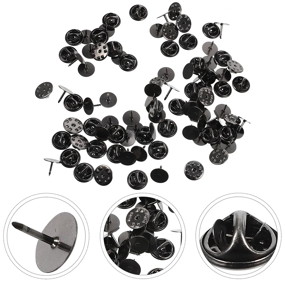 

50 set Butterfly Hat Accessories Clutch Pin Backings For Diy Crafts Brooches Enamel Pins Lapel Tack Jewelry Making Metal Stopper
