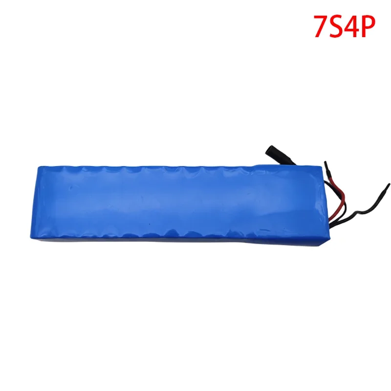 24V 7S4P 18650 28Ah Rechargeable Lithium Ion Battery Pack 29.4V for Electric Bicycle Electric Scooter Batteries+29.4V Charger