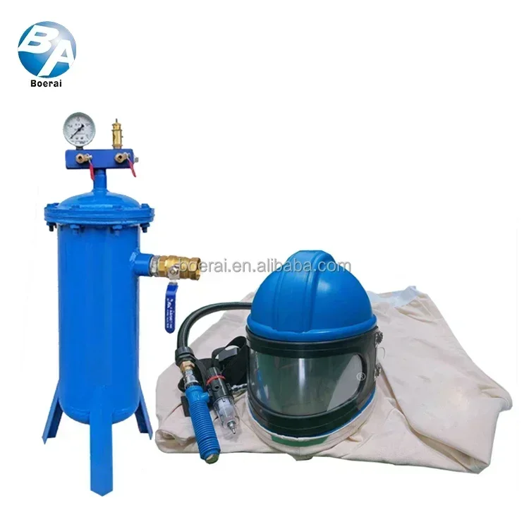 Oxygen helmet sandblasting suit with air filter