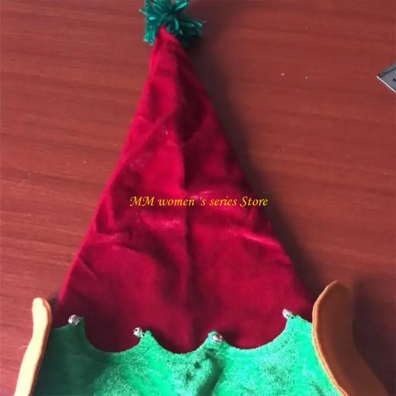 Q39C子供クリスマスハットコスチューム柔らかくて温かい調整可能なクリスマスドワーフハットパーティー帽子帽子の女性クリスマスパーティー