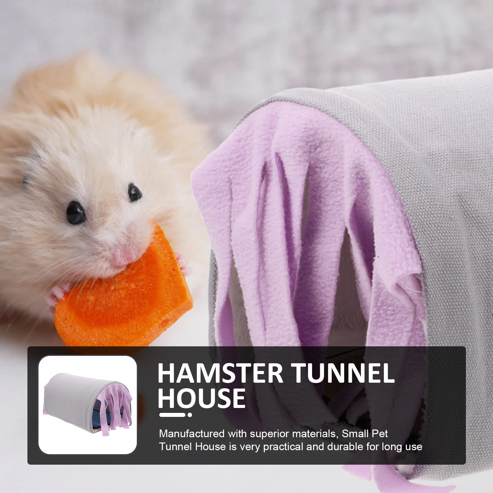 

Hamster Tunnel House Small Pets Resting Nest Tassel Design Cozy Hideout Guinea Pig Comfortable Tunnel Hamster Hideout