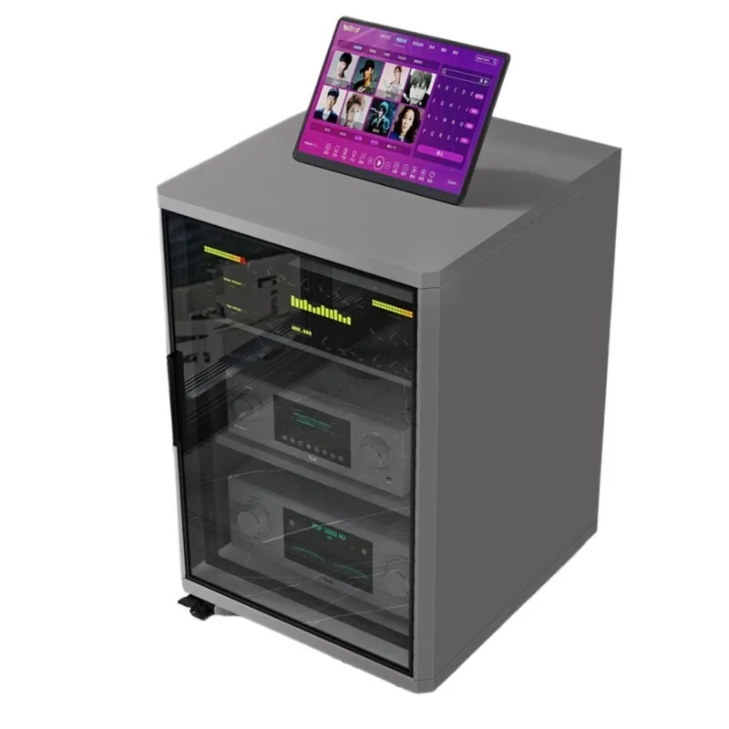 Audio-visual equipment Power amplifier cabinet Wood gold