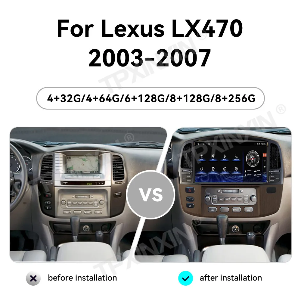 12.3‘’  Intelligent Machine Android Multimedia For Lexus LX470 2003~2007 GPS Navigation Car Radio offline map Stereo Head Unit