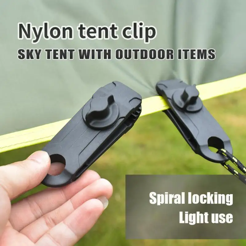 3PCS Tarp Clip Heavy Duty Lock Grip Tent Canopy Fasteners Clips Wind Rope Awning Tarpaulin Clamp Reusable for Camping Car Pool