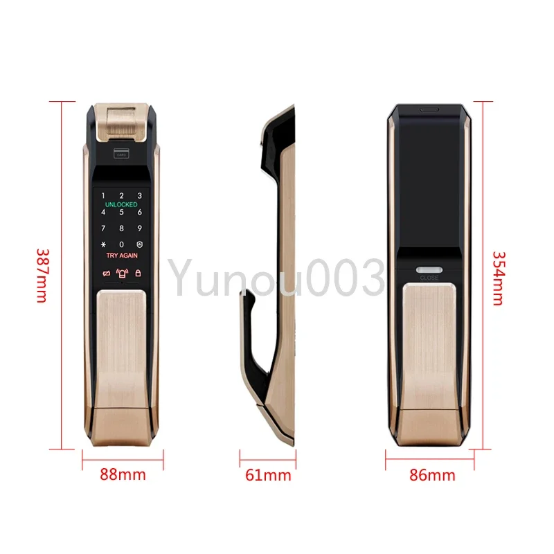 Fingerprint Digital Door Locks, English Version, Ear and AML340, by Fingerprint