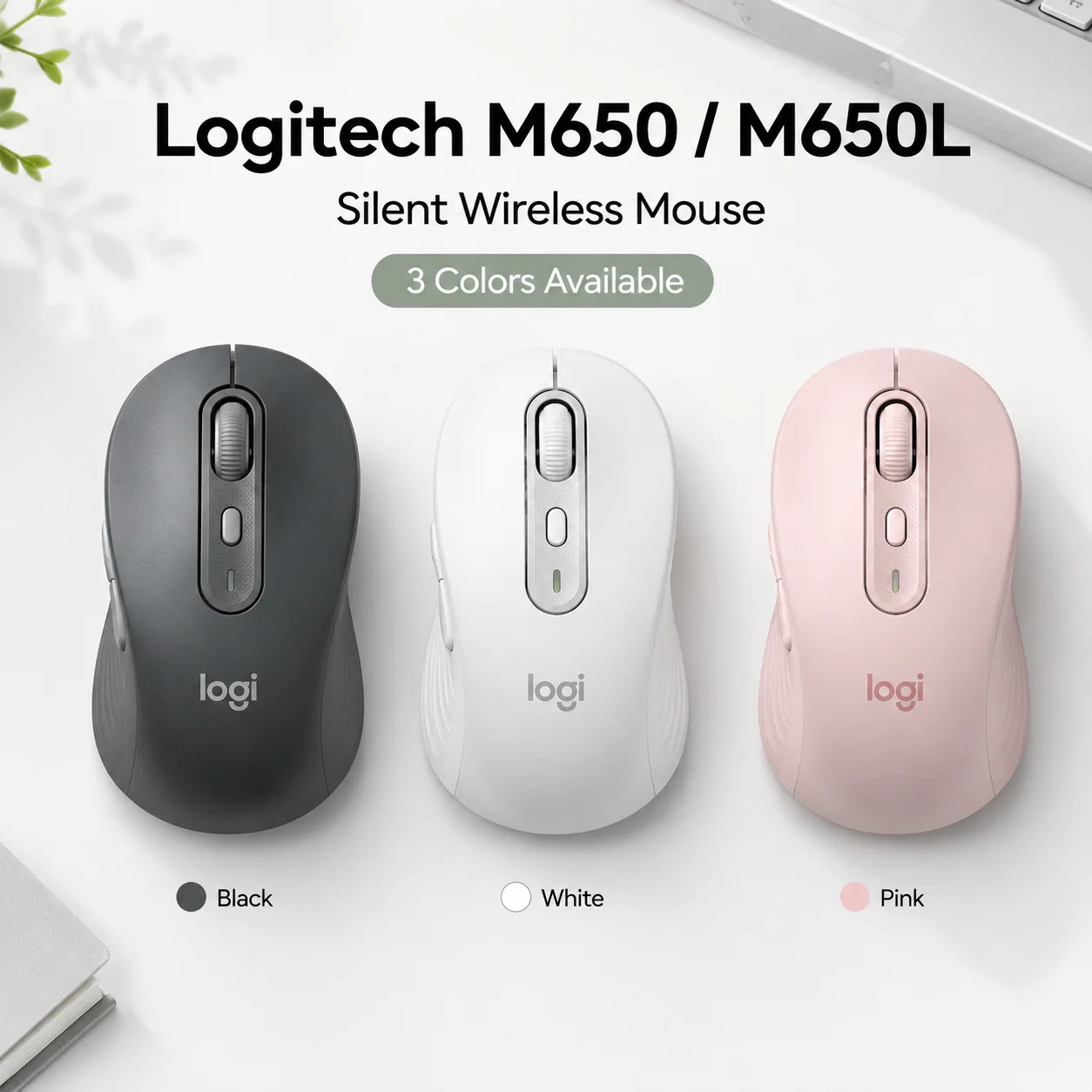 Esports Wireless Gaming Mouse - Logitech M650L Sessiz Kablosuz Mouse, Tasarımcılar