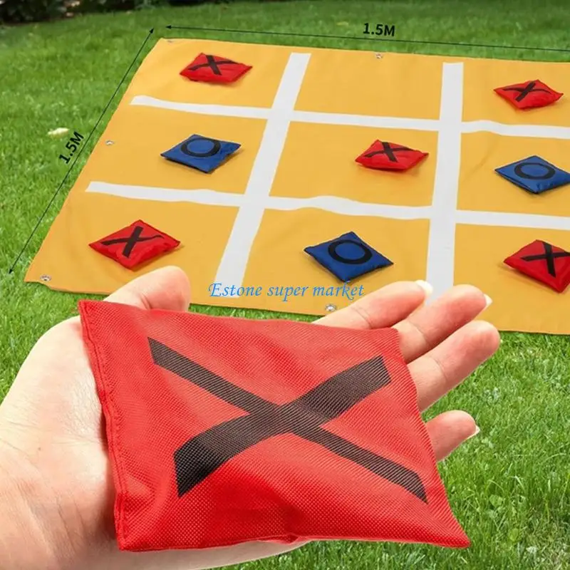 090B Bean Bag Toss X O Set with Portable Throwing Mat, Toss Bags, Stakes and Storage Carry Bag for Lawn Gatherings, Beach Use view 2