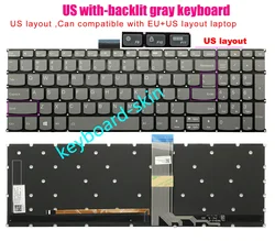 New US Backlit Keyboard For Lenovo Ideapad Slim 3 15ABR8 15AMN8 15IAH8 15IAN8 15IRH8 15IRU8 ,Slim 3 16ABR8 16IAH8 16IRH8 16IRU8