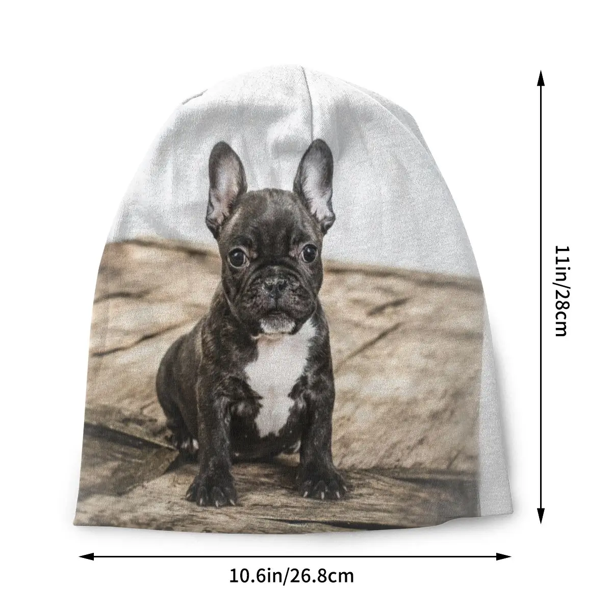 French Bullodg Pppy Cute Dog Skullies Beanies Hats Autumn Winter Unisex Outdoor Caps Warm Thermal Elastic Bonnet Knitting Hats