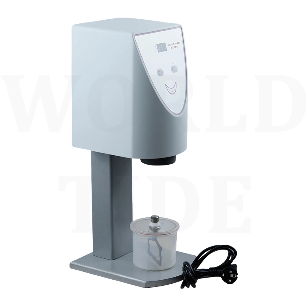 Dental Lab Equipment Dental Vacuum Mixer Machine with 1pcs 500ml Mixer Cup with Built-in Vacuum Pump Lab Plaster Mixer 60W