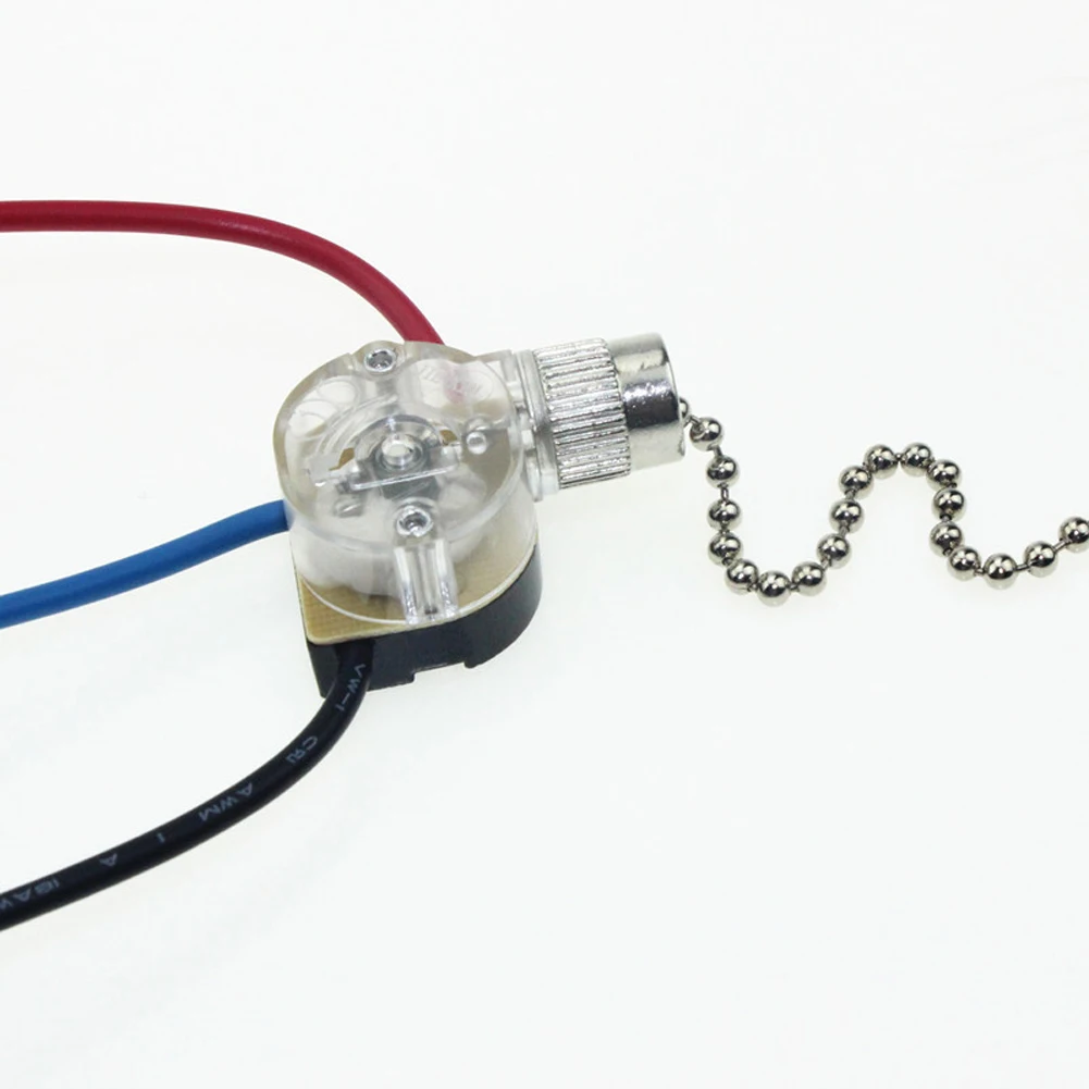 

Fan 3-Wire Beads Chain Fan Ceiling Switch for Wall Light Pull Cord String Set for Universal Ceiling Fan Wall Light