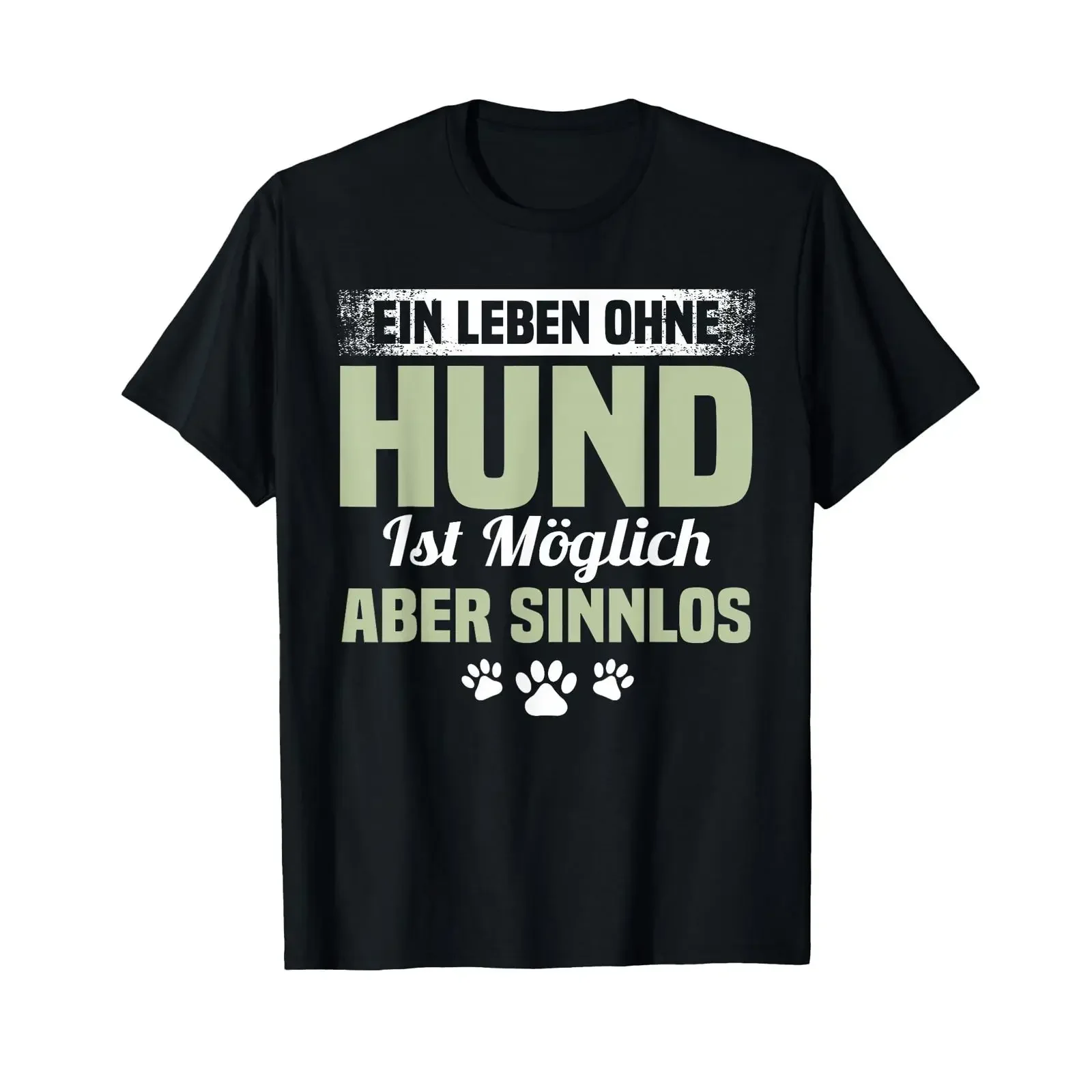 Funny A life without dog is possible but pointless slogan T shirt vintage Washed homme Soft Unisex streetwear Breathable
