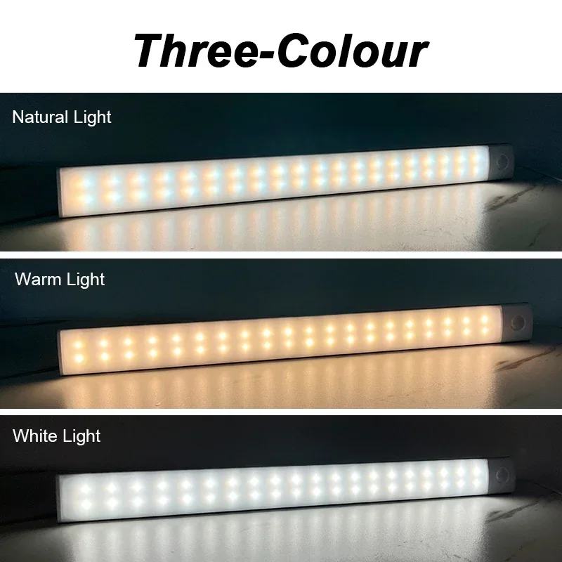 Night Light Motion Sensor Lamp USB Rechargeable LED Wireless Cabinet Light For Cabinet Bedroom Wardrobe Interior Night Lights