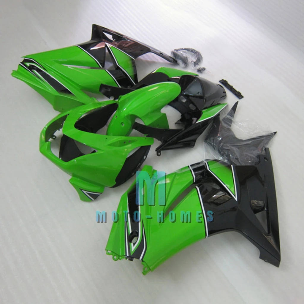 Juego de carenado para motocicleta, kit de inyección de plástico verde para KAWASAKI Ninja 250R, 2008, 2009, 2010, 2011, 2012, 2019, 100%, EX250, 08-19