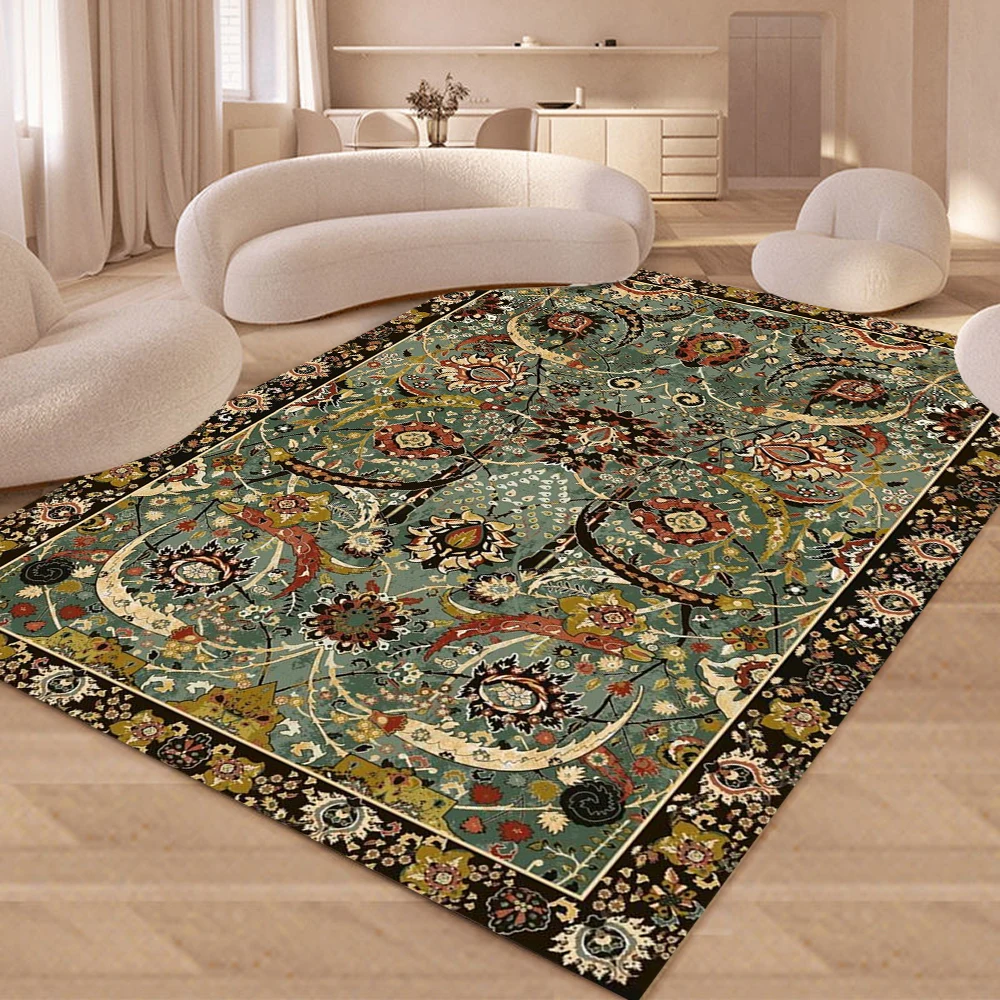 

Винтажный ковер в персидском стиле для гостиной, можно стирать в машине, напольный коврик, легкие и удобные прикроватные коврики для спальни