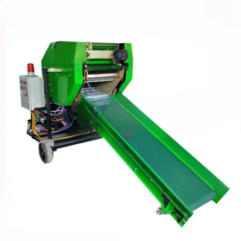 Automatic grass peanut corn straw baler, silage baler, strapping machine, hay baler