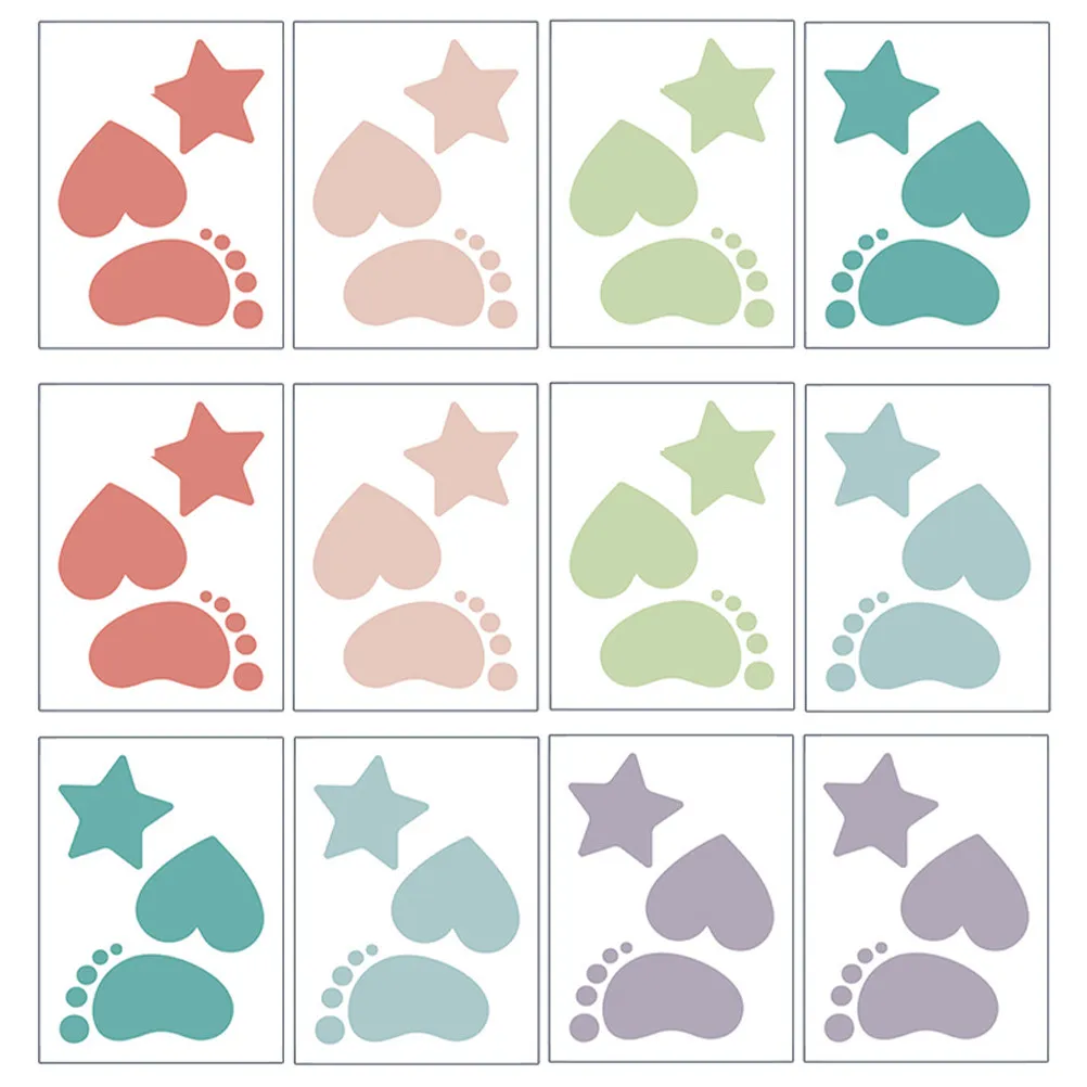 

12 водонепроницаемых наклеек на пол для ванной, противоскользящие ПВХ-декали для душа и ванны, декоративные