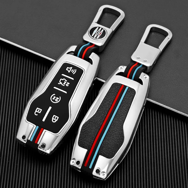 

Zinc Alloy 5 Buttons Car Key Case Cover Protector For Ford Fusion Mondeo Mustang F-150 Explorer Edge Car Interior Accessories