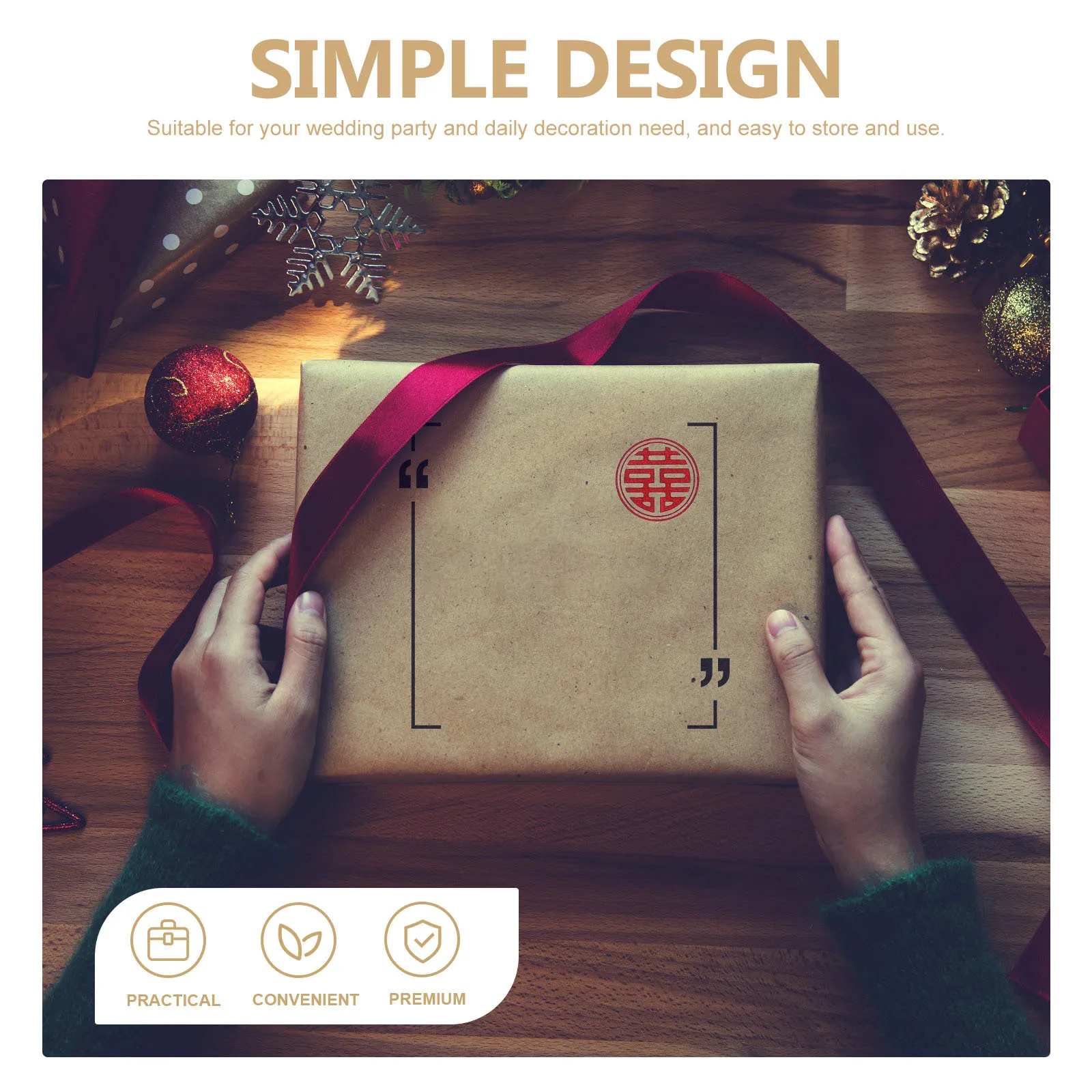 

20 Sheets Premium Wedding Stickers Self Adhesive Red Love Decals for Envelopes Gift Boxes Favors Party Decoration Supplies