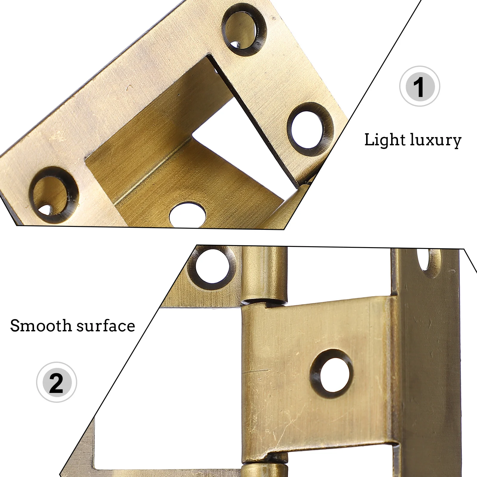 

2Pcs Premium Furniture Hinges Durable Cabinet Door Hinges Smooth Sliding Rustproof Multiuse for Wardrobes Bookcases Shoe