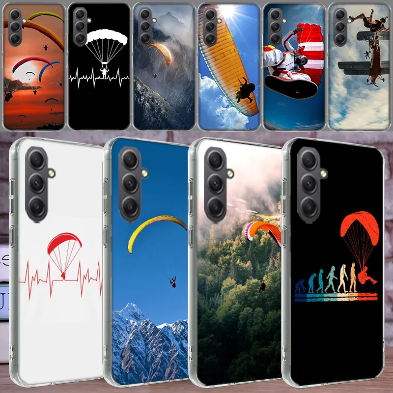 Extreme Adventure Parachuting Case For Phone Samsung Galaxy A12 A22 A32 A52 A52S A13 A23 A33 A53 A14 A24 A34 A54 5G A73 A42 A9 A