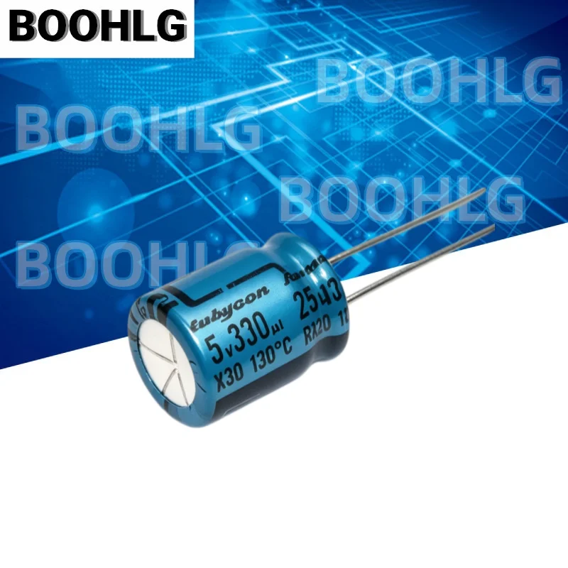 20PCS 330UF 25V Electrolytic Capacitor RX30 25V 330UF 10X12.5mm 130℃ High Temperature Resistance DIP Aluminum Capacitor