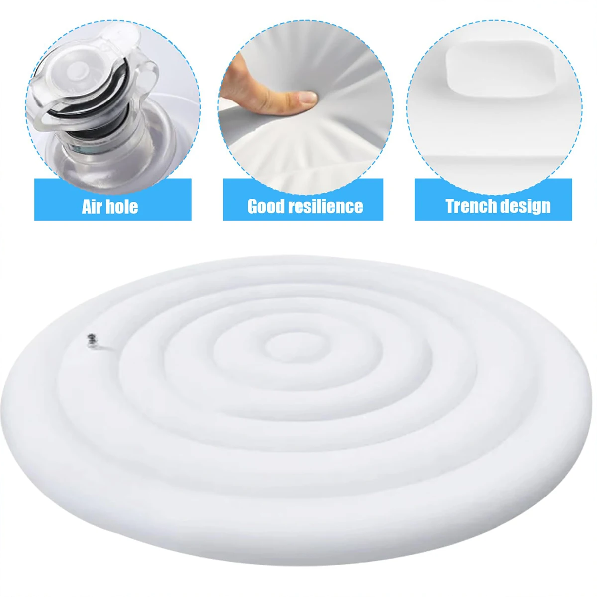 Round Small 145cm Outdoor Hot Tub Coverinflatable Round Collapsible Swimming Pool Filler Dust Cover Thermal Cover