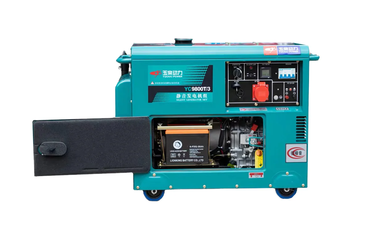 YUGONG Chinese Portable 10kw Single/Three Phase Diesel Generator 12kva Mobile Genset with Wheel