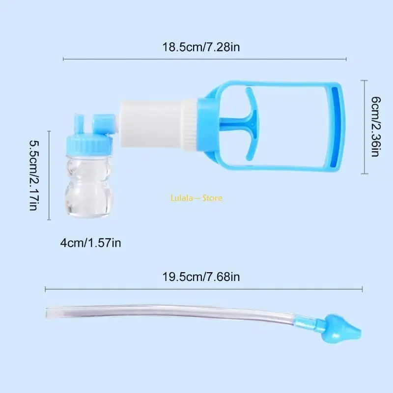 

Y4QA Nasal Aspirator for Baby and Child Manual Suction Tool with Soft Round Tip Portable Designing Nose Cleaning Device