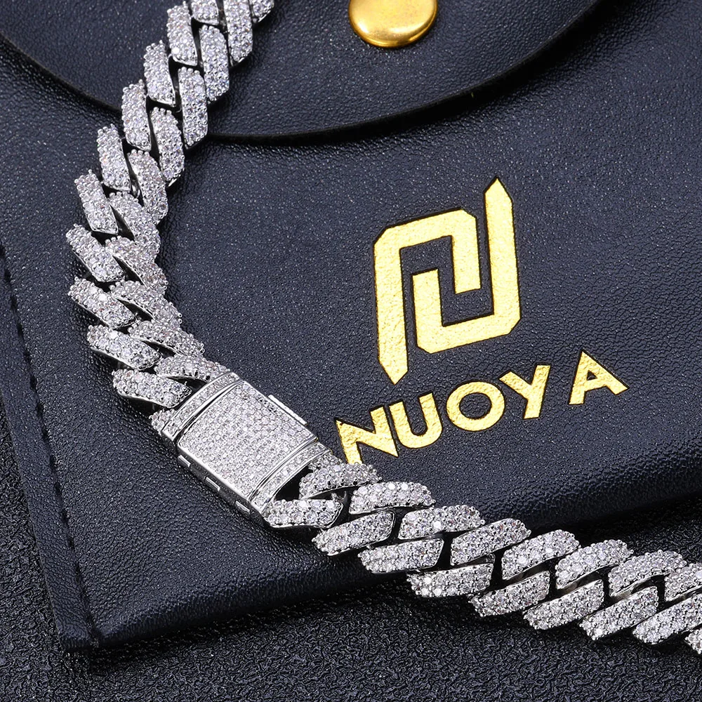 

10MM Women's Cuban CZ Ice Necklace Hip-hop Men's Cuban Bracelet Brass Electroplated High-end Popular Jewelry Gift