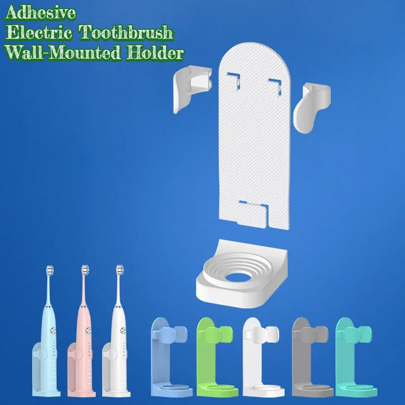 Electronic Toothbrush Holder Wall Mounted Adhesive Toothbrush Holders Toothbrush Organizer to Saving Space and Keep Drying