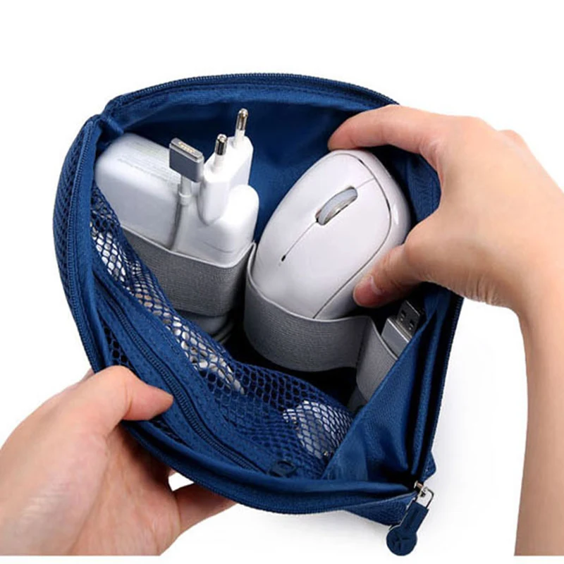 Borsa portaoggetti digitale USB Data Cable Organizer auricolare Wire Bag Pen Power Bank Kit da viaggio custodia custodia accessori elettronici