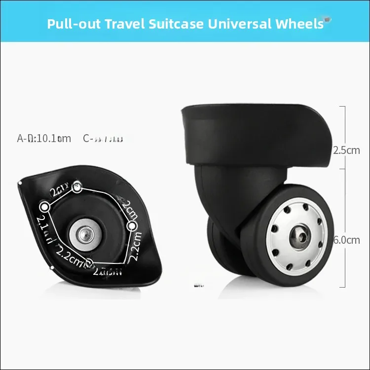 Jiangwei JW06 Universal Wheel Travel Suitcase Small Castor Pull Rod Bag Wheel A24 JLC069 Wheel 009 Luggage Accessories