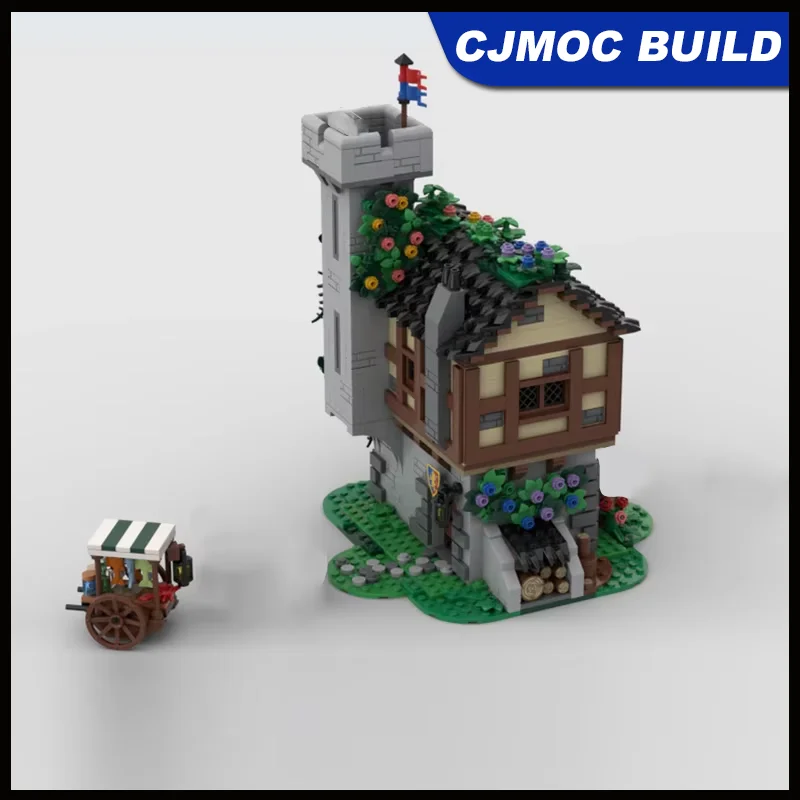 

1558pcs MOC Medieval Castle Model Lion Knight Grassy Garrison Building Blocks Technology Holiday Gifts Assemble Toys MOC-183886