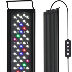 12-30 inch fish tank full spectrum LED light with timing and memory function, aquarium plant growth light 100-240V