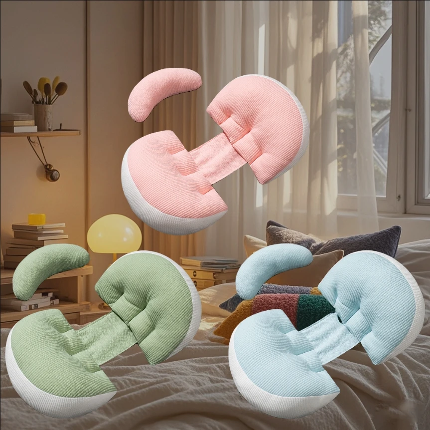 Almohada para embarazadas Almohada de maternidad para el embarazo, embarazo y maternidad cojín suave en forma de U para la cintura, ropa de cama para dormir, almohadas de lactancia lavables a máquina