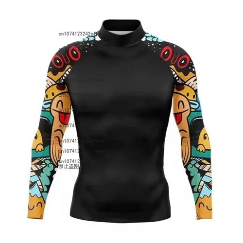 Imagen 1 del producto 2026 Rashguard Swim mangas cortas buceo protección UV UPF 50+ chaleco elástico Rash Top holgado natación secado rápido para hombres