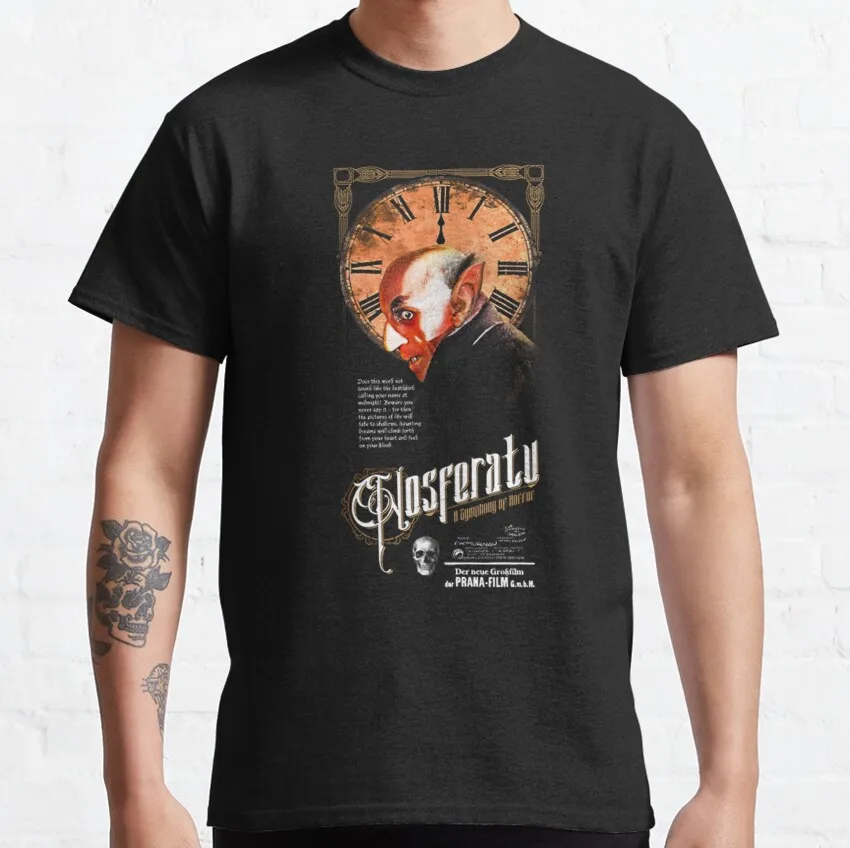 

A Symphony of Horrors vampire nosferatu goth vintage horror gothic bat dracula scary halloween tee 100% cotton printed t shirt