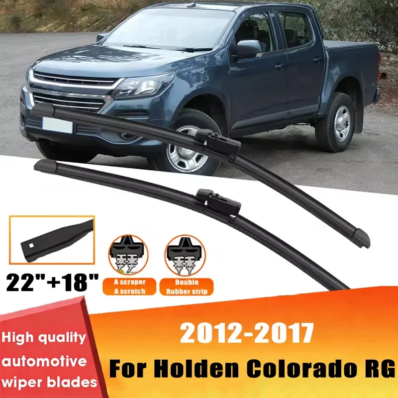 

2pcs Wiper Front Wiper Blades Set For Holden Colorado RG 2012-2017 2013 2014 Windshield Windscreen Window 22"+18"Car Accessories
