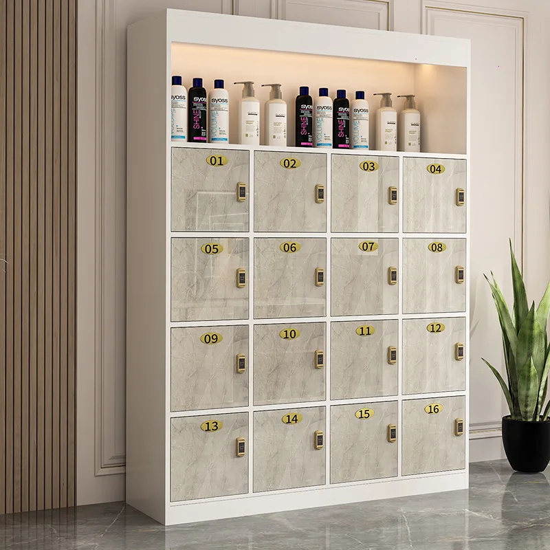 #Hairdresser changing cabinet wooden customer storage cabinet beauty salon barbershop locker product storage display cabinet