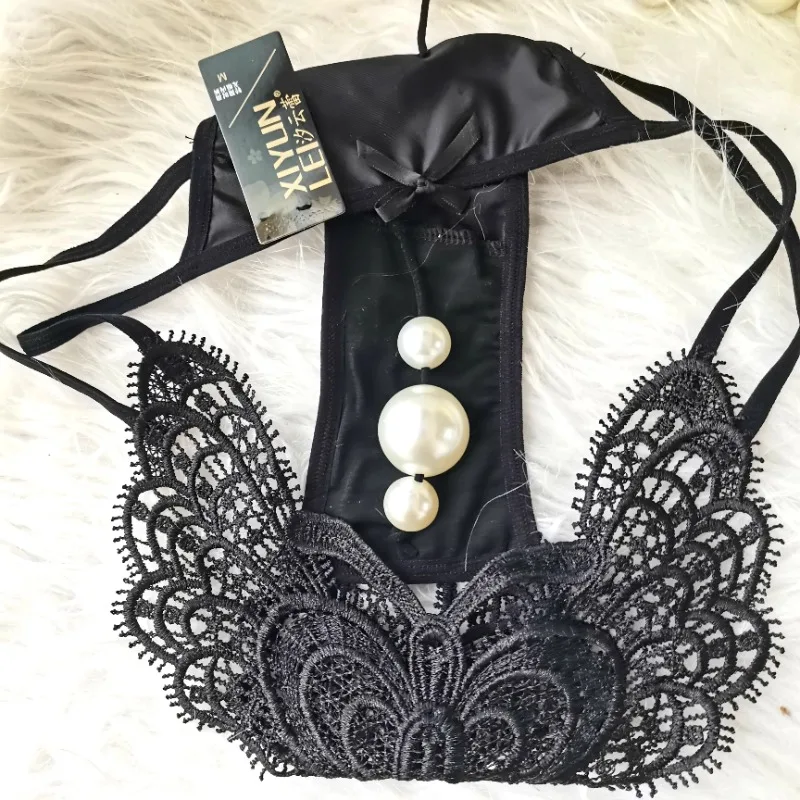 Imitation Pearl Panties Enlarged Massage Beads, Sexy Thong Tight Briefs Panties Women Sexy Hot  Crotchless Sexy Panties Women image 4