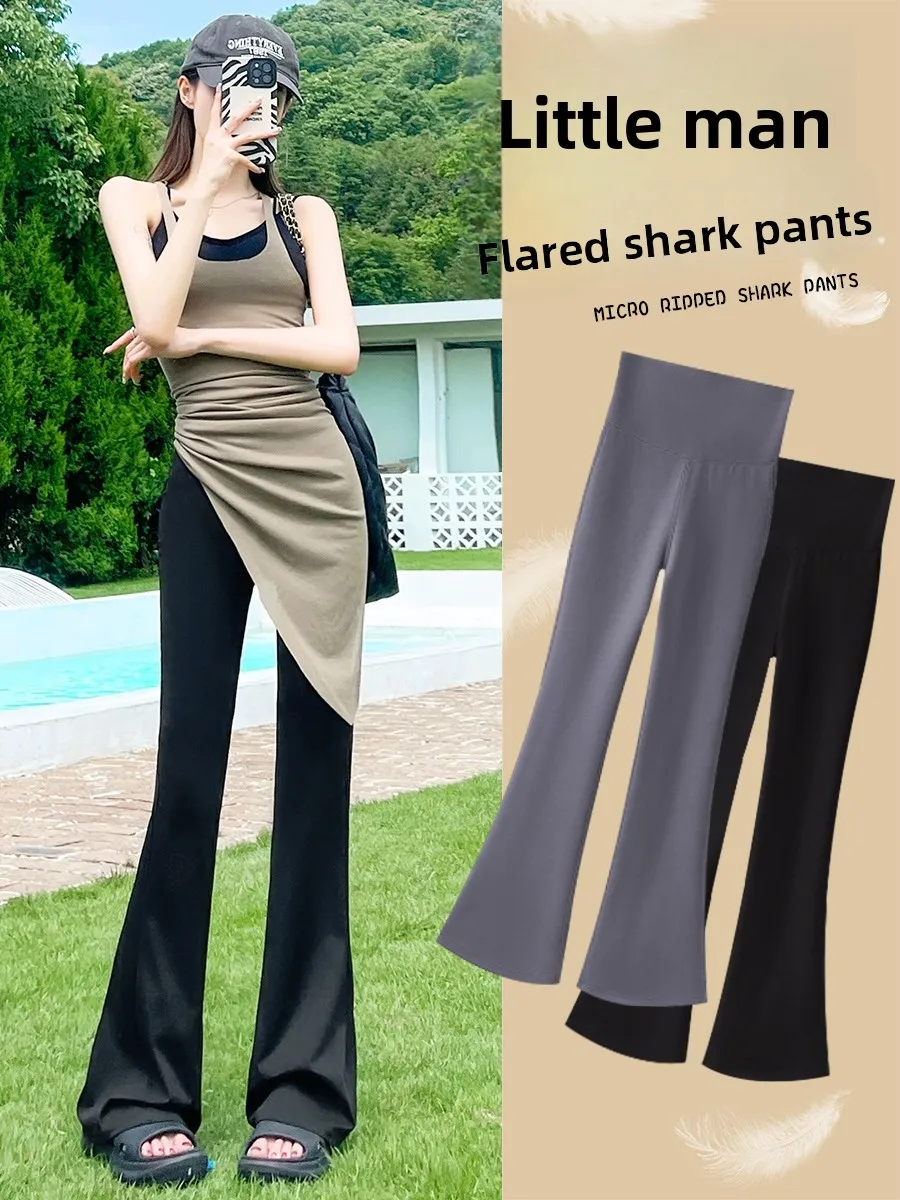 Slim taille haute cloche Bot pantalon Yoga pantalon mince Bla 2025 nouveau automne pantalons longs en Nylon Spandex femmes Faion pantalon