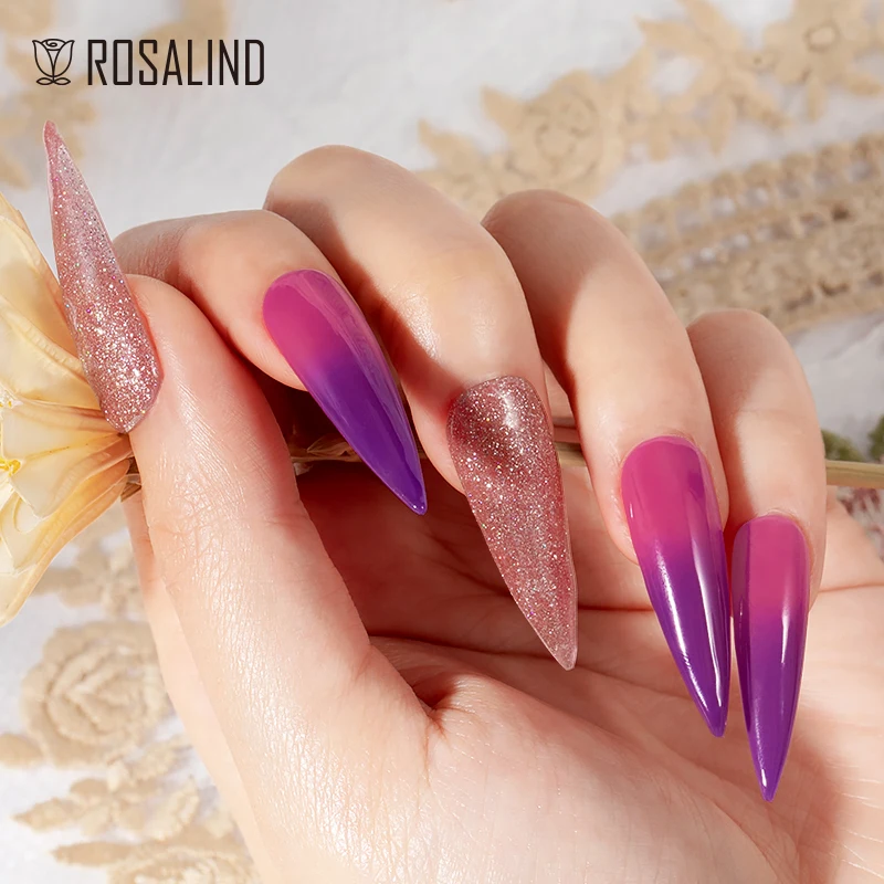 ROSALING Gel Nagellack Geschmacklos Reine Farbe Für Nail art Maniküre Semi Permanent Gel UV Basis Top Mantel Emails Nagel gel