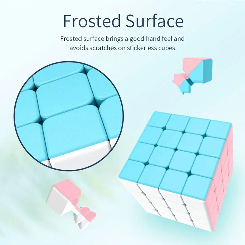 Magic Cube Macaron Series Puzzle Stickerless Pyramid Speed Cube Kid'S Fidget Toys Logical Game Educational Toy Gift For Children