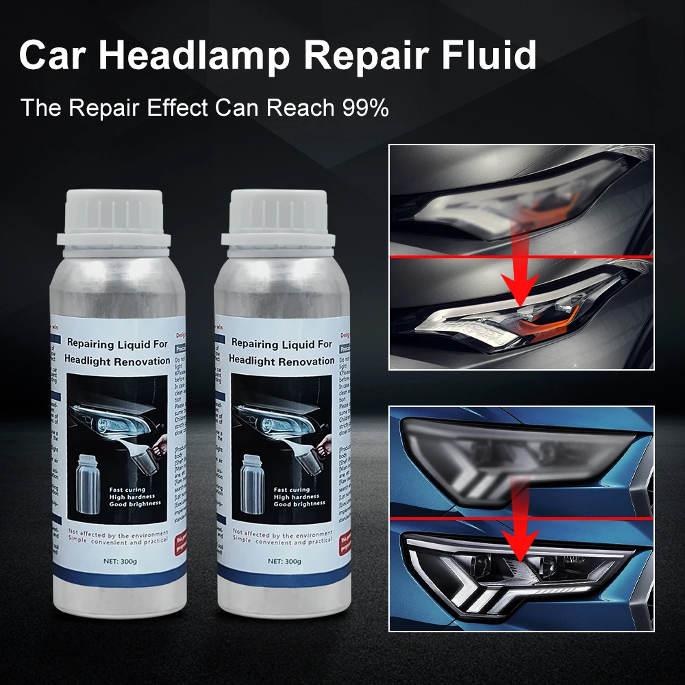 300 جرام مجموعة كاملة سيارة العلوي الكيميائية تلميع عدة إصلاح السائل السائل بوليمر استعادة كشافات تجديد أداة سيارة ligh