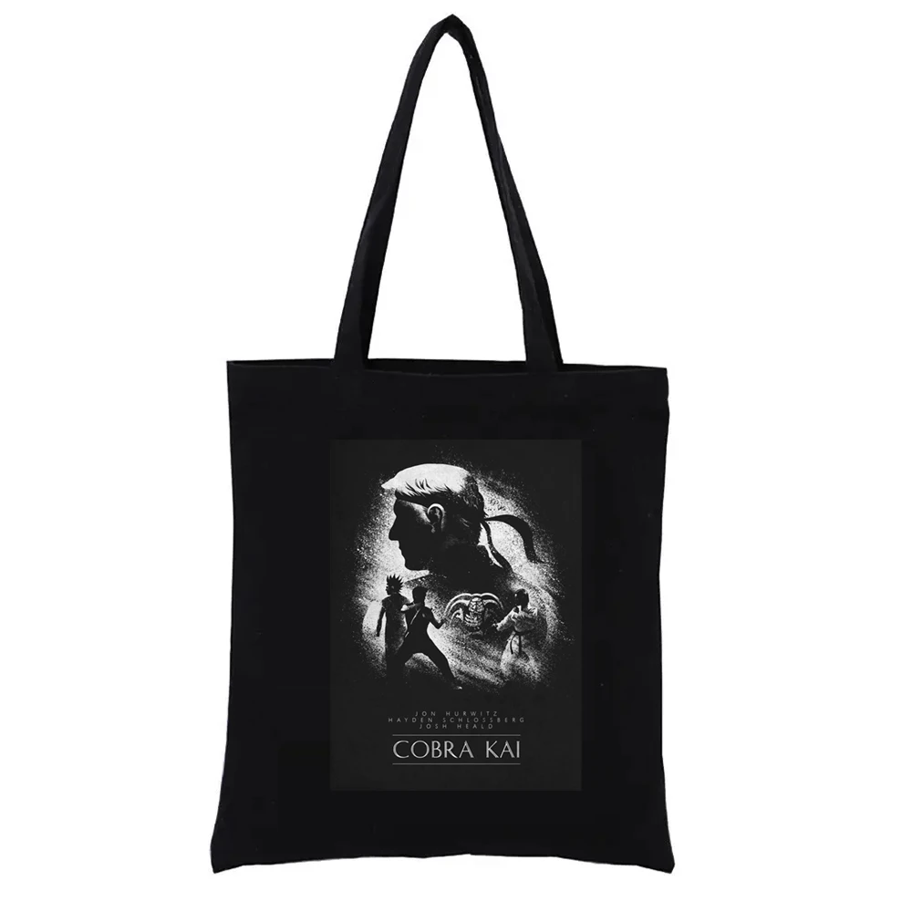 

Cobra Kai Graphic Tote Bag Vintage Posters Print Shoppong Bags Women's Handbags Fashion Casual Totes Funny Totebag Shopper Eco