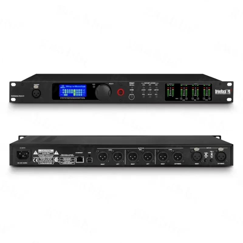 PA2 Professional Digital Audio Processor with 2 in And 6 Out Speakers for Professional Bar and Stage Performances and A Linear